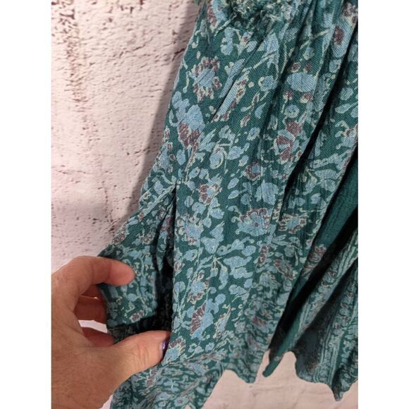 Free People Wild World Mini Dress Tapestry Boho Floral Paisley Kimono Sleeveless - Picture 3 of 9